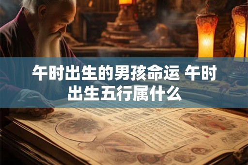 午时出生的男孩命运 午时出生五行属什么