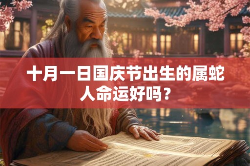 十月一日国庆节出生的属蛇人命运好吗？
