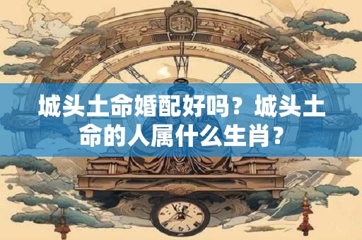城头土命婚配好吗？城头土命的人属什么生肖？