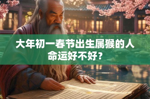 大年初一春节出生属猴的人命运好不好？