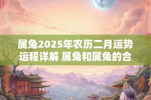 属兔2025年农历二月运势运程详解 属兔和属兔的合财吗