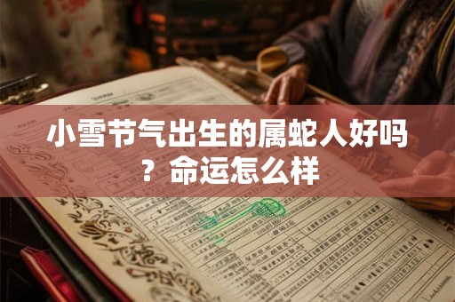 小雪节气出生的属蛇人好吗？命运怎么样