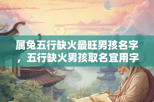 属兔五行缺火最旺男孩名字，五行缺火男孩取名宜用字