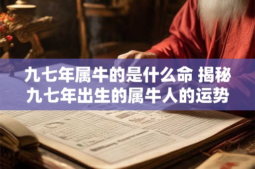 九七年属牛的是什么命 揭秘九七年出生的属牛人的运势命理