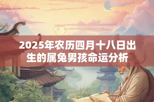 2025年农历四月十八日出生的属兔男孩命运分析