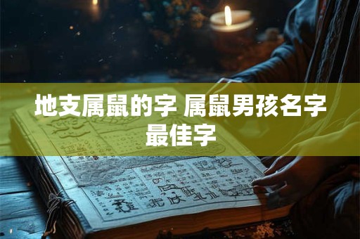 地支属鼠的字 属鼠男孩名字最佳字