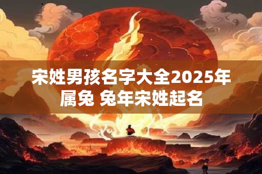 宋姓男孩名字大全2025年属兔 兔年宋姓起名