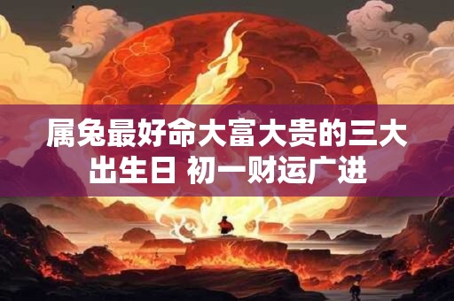 属兔最好命大富大贵的三大出生日 初一财运广进