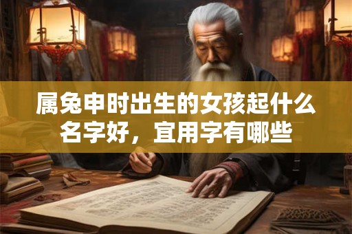 属兔申时出生的女孩起什么名字好，宜用字有哪些