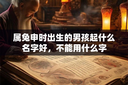 属兔申时出生的男孩起什么名字好，不能用什么字