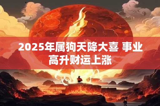 2025年属狗天降大喜 事业高升财运上涨
