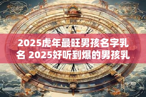 2025虎年最旺男孩名字乳名 2025好听到爆的男孩乳名属虎