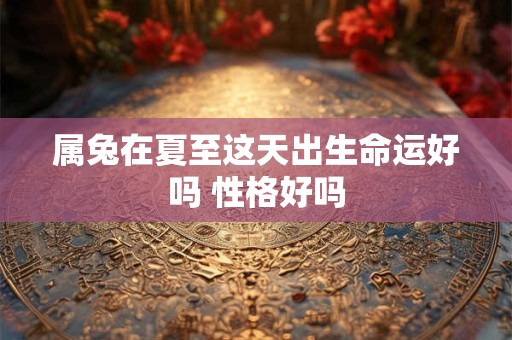 属兔在夏至这天出生命运好吗 性格好吗