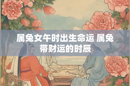 属兔女午时出生命运 属兔带财运的时辰