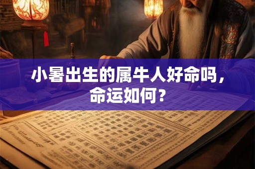 小暑出生的属牛人好命吗，命运如何？