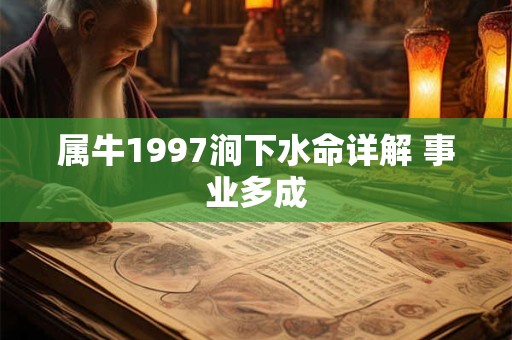 属牛1997涧下水命详解 事业多成