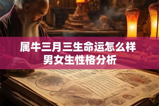 属牛三月三生命运怎么样 男女生性格分析