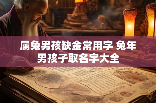 属兔男孩缺金常用字 兔年男孩子取名字大全