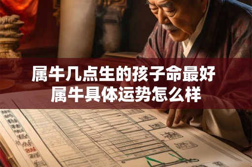 属牛几点生的孩子命最好 属牛具体运势怎么样