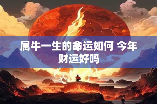 属牛一生的命运如何 今年财运好吗