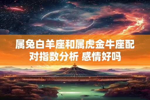 属兔白羊座和属虎金牛座配对指数分析 感情好吗