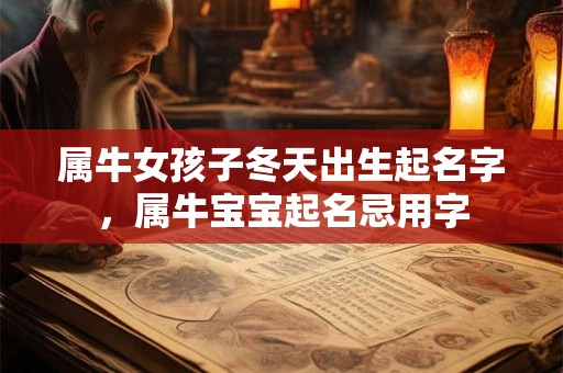 属牛女孩子冬天出生起名字，属牛宝宝起名忌用字