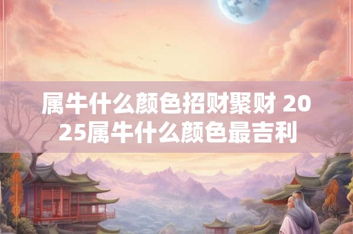属牛什么颜色招财聚财 2025属牛什么颜色最吉利