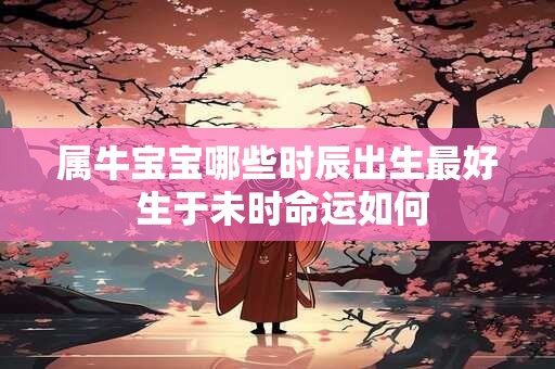 属牛宝宝哪些时辰出生最好 生于未时命运如何