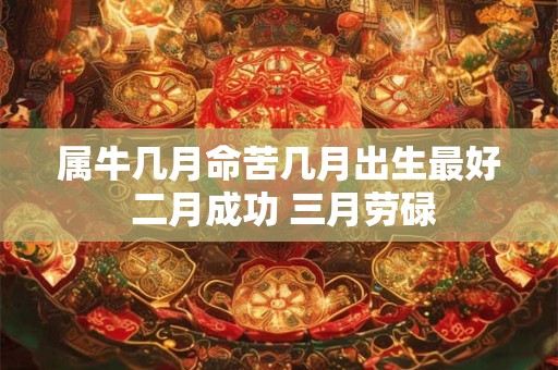 属牛几月命苦几月出生最好 二月成功 三月劳碌