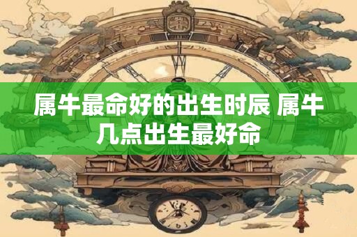 详细阅读:属牛最命好的出生时辰 属牛几点出生最好命 属牛最命好的出生时辰 属牛几点出生最好命