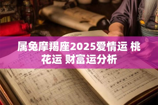 属兔摩羯座2025爱情运 桃花运 财富运分析
