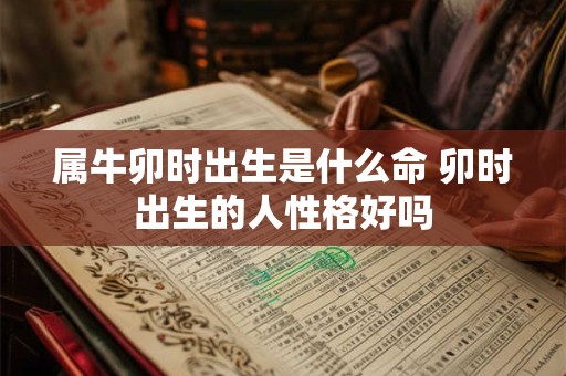 属牛卯时出生是什么命 卯时出生的人性格好吗