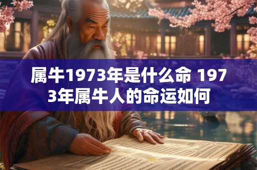 属牛1973年是什么命 1973年属牛人的命运如何
