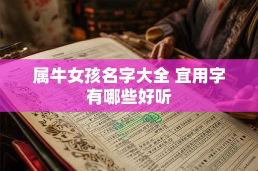 属牛女孩名字大全 宜用字有哪些好听