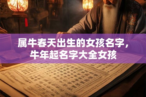 属牛春天出生的女孩名字，牛年起名字大全女孩