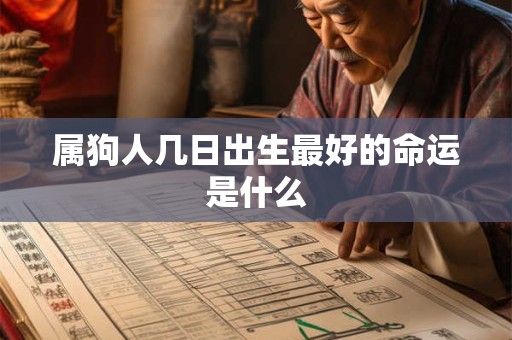 属狗人几日出生最好的命运是什么