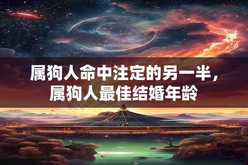 属狗人命中注定的另一半，属狗人最佳结婚年龄