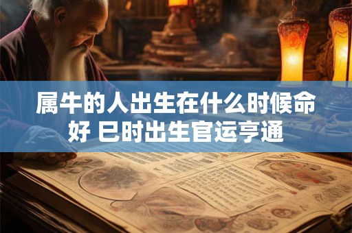 属牛的人出生在什么时候命好 巳时出生官运亨通