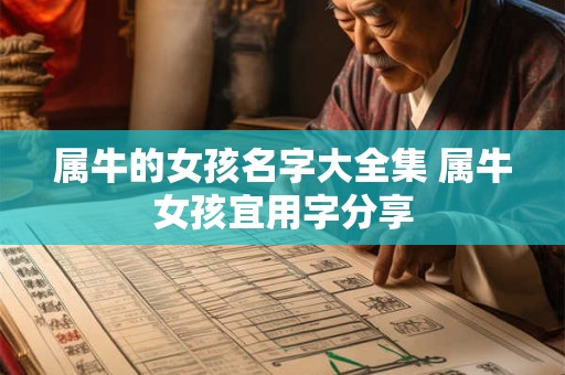 详细阅读:属牛的女孩名字大全集 属牛女孩宜用字分享 属牛的女孩名字大全集 属牛女孩宜用字分享