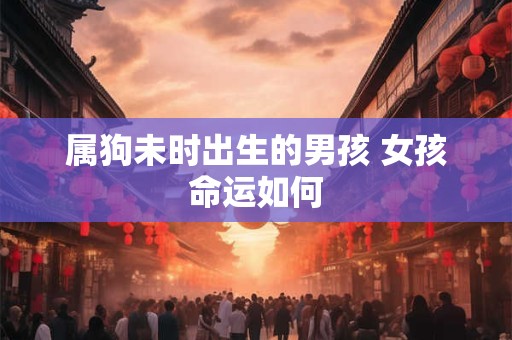 属狗未时出生的男孩 女孩命运如何