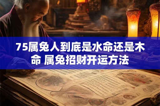 75属兔人到底是水命还是木命 属兔招财开运方法