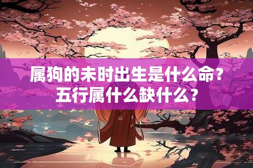 属狗的未时出生是什么命？五行属什么缺什么？