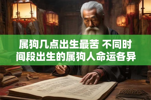 属狗几点出生最苦 不同时间段出生的属狗人命运各异