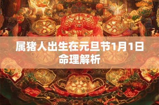 属猪人出生在元旦节1月1日命理解析