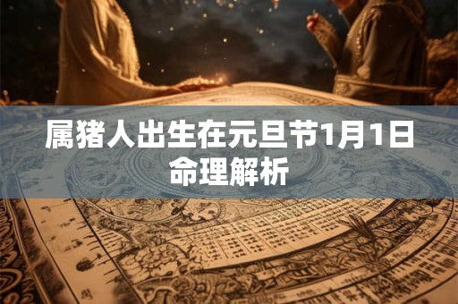属猪人出生在元旦节1月1日命理解析
