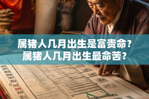 属猪人几月出生是富贵命？属猪人几月出生最命苦？