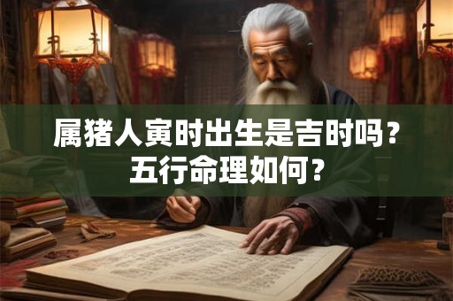 属猪人寅时出生是吉时吗？五行命理如何？