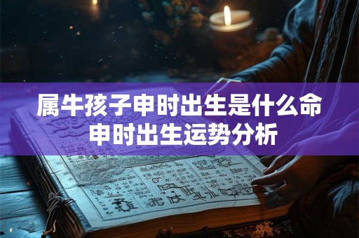 属牛孩子申时出生是什么命 申时出生运势分析