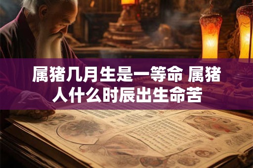 属猪几月生是一等命 属猪人什么时辰出生命苦