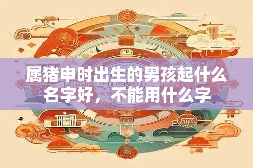 属猪申时出生的男孩起什么名字好，不能用什么字